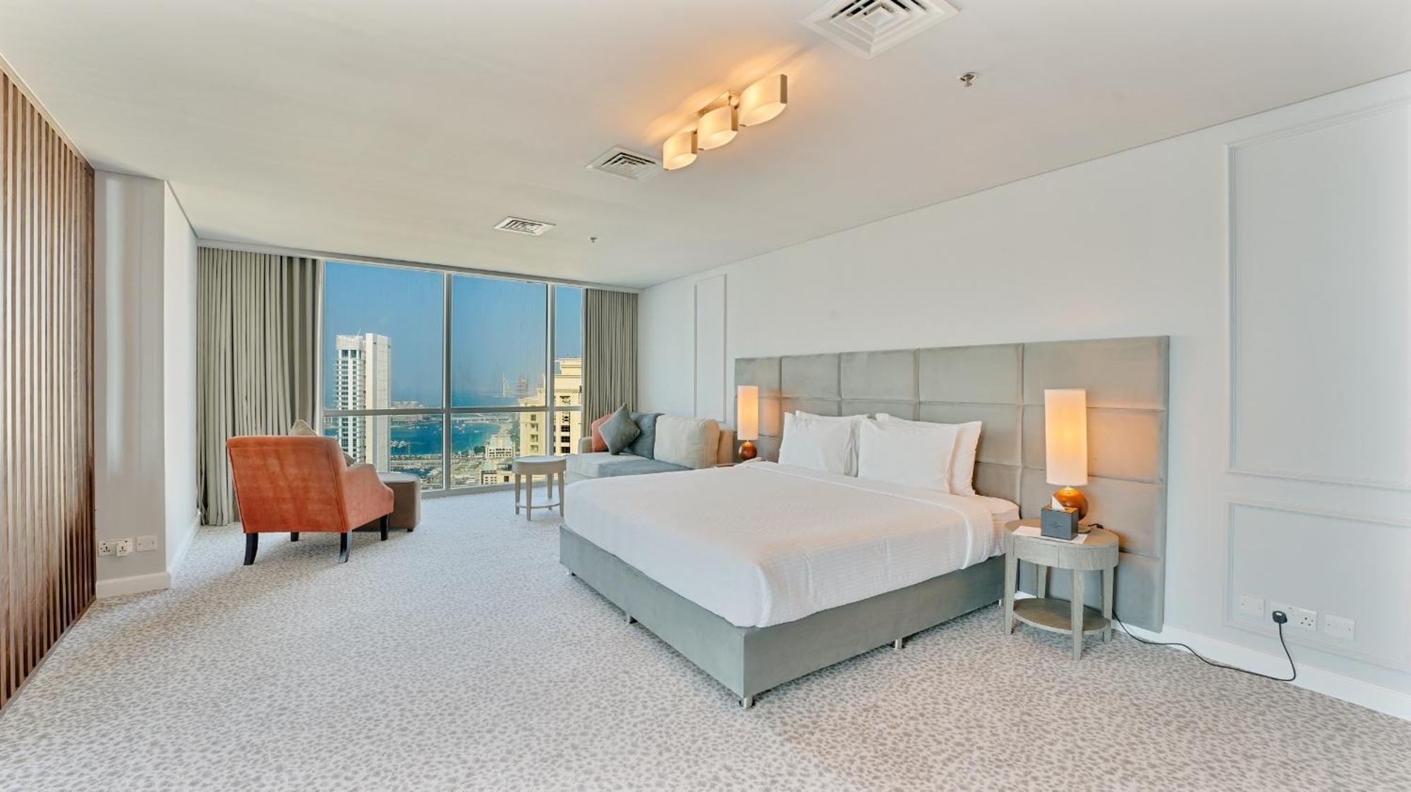 Blue Beach Tower The Walk Jbr Dubai Exterior foto A bedroom at the JW Marriott Marquis Dubai